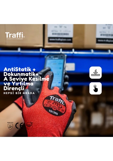 Tg1290 Dokunmatik Antistatik A Seviye Dirençli İş Eldiveni