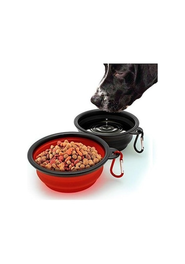 Oripet 12 Oz Katlanabilir Seyahat Silikon Köpek Mama Kabı 350 ML