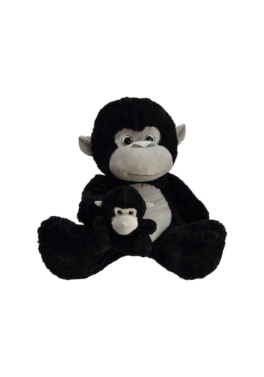 Peluş Yavrulu Goril 70 Cm 62930 Siyah