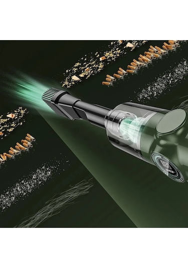 Tongxida Jl Kablosuz Araba Elektrikli Süpürge 9800000pa Yüksek Güç Güçlü, Süper Temizleyici Yeşil