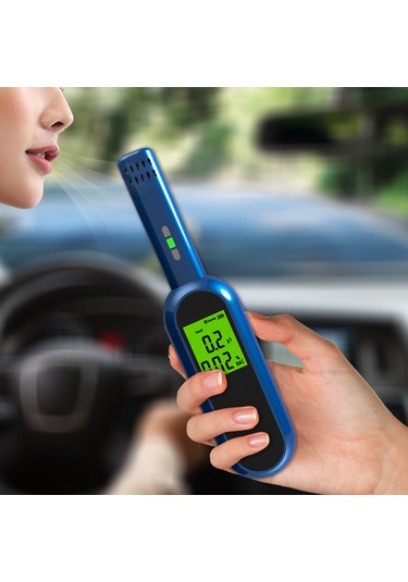 Şarj Edilebilir Nefes Alkol Test Cihazı Lcd Dijital Alkolmetre Taşınabilir El Tipi Sarhoş Sürüş Tespiti Ölçüm Aleti