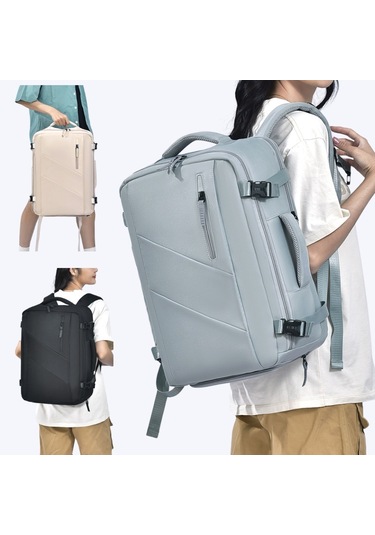 Sones Weıxıer B722 Basit Stil Büyük Kapasiteli Seyahat Çok İşlevli Sırt Çantası Açık Mavi