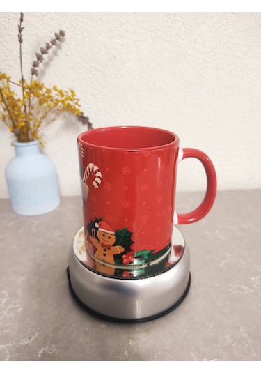 Yılbaşı Temalı Kupa Bardak Model-11 Noel Hediyesi Çok Renkli
