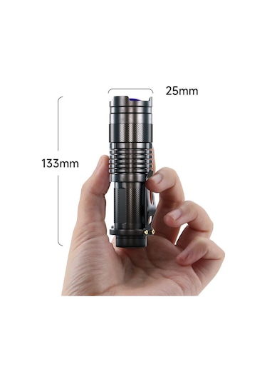 Ultra Violet Led El Feneri Blacklight Işık 395/365nm Muayene Lambası Meşale Işığı Uv Lamba Zumlanabilir 3 Modu Ultraviyole Lamba 365nm Uv Torch Siyah