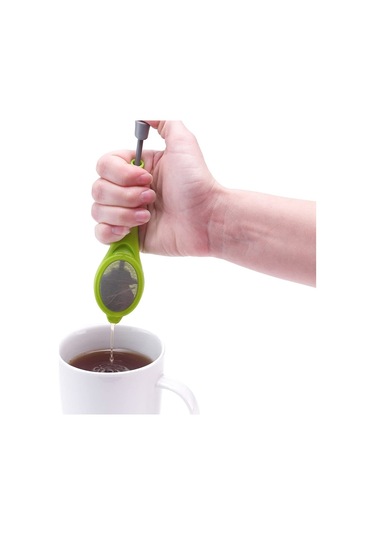 Sones Çay Süzgeci Tekrar Kullanılabilir Çay Demleyici Dahili Piston Taşınabilir Gıda Sınıfı Plastik Çay Ve Kahve Süzgeci