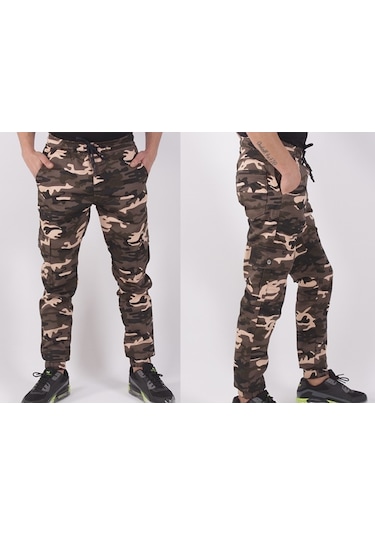 Bel-Paça Lastikli,Cepli Kamuflaj Pantolon-91000-1