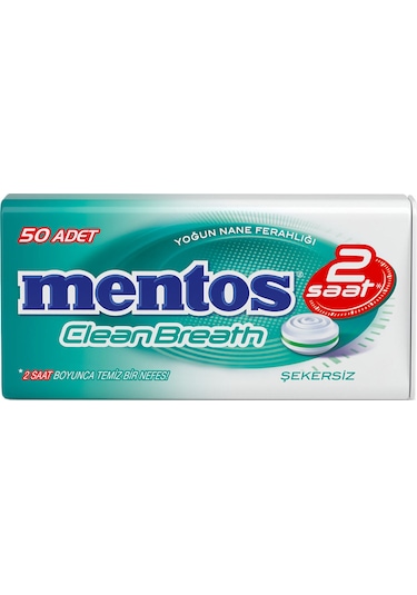 Mentos Clean Breath 2 Saat Yoğun Nane Aromalı Tablet Şekerleme 12 x 35 G