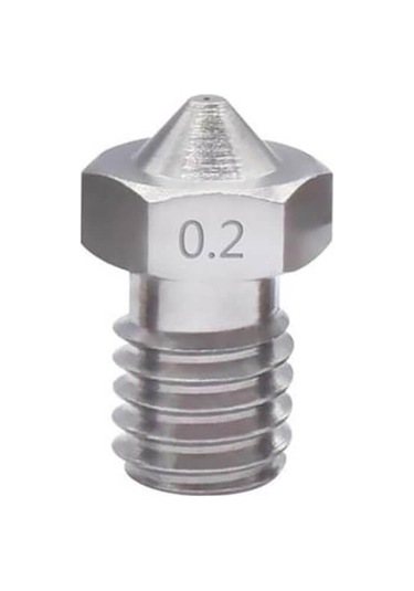 Koodmax 3d Yazıcı E3d V5-v6 Mk8 Extruder 1.75mm / 0.2mm Paslanmaz Çelik Nozzle M6