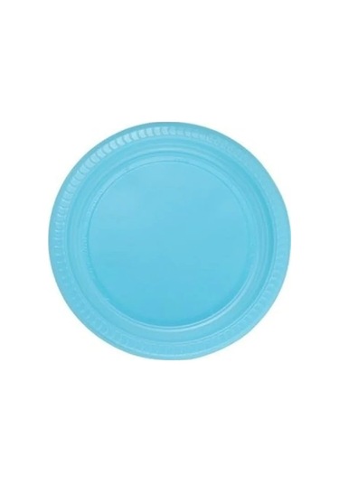 Mavi Renkli Plastik Tabak - 25 Adet Set 124-Pembe