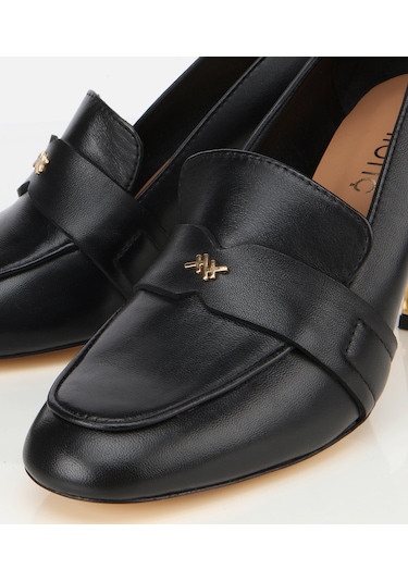 Hotiç Kadın Deri Siyah Yumuşak Dokulu Gold Detaylı Topuklu Stiletto 01ayh316610a100 01ayh316610a100 Siyah