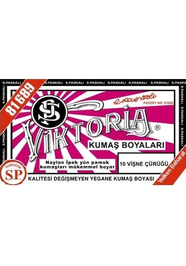 Viktoria Kumaş Boyası Vişne Çürüğü 2Pk+Fiske Sabitleme 1Pk