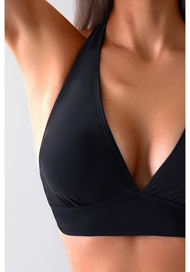 Angelsin Yandan Büzgülü Bikini Takım Çıkartılabilir Kaplı Siyah