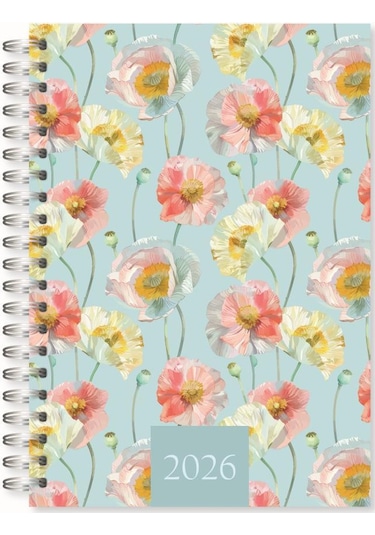 Lizy 2026 Spiralli 17x24 Cm Günlük Ajanda Model-5 Yeşil