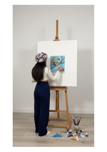 Ceritoğlu Ressam Beresi-motifli-el Örmesi Çok Renkli