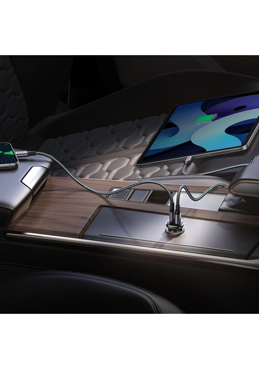 Ugreen 30w 2 Portlu Araç İçi Şarj Cihazı Çakmaklık Adaptörü, 25845