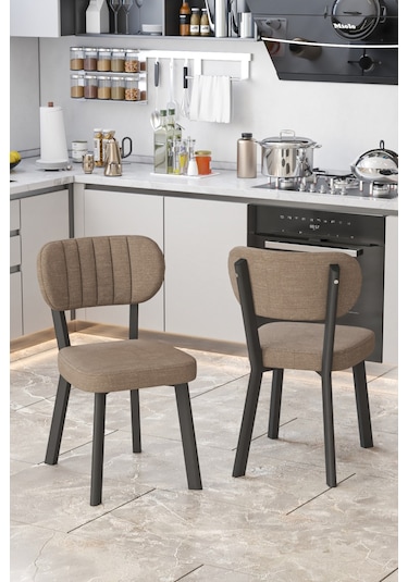 Parla 70x110cm Atlantik Mutfak Masası, Mutfak Masası Takımı, Yemek Masası, 4 Cappucino Sandalye Cappucino