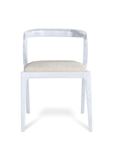 Akrep Beyaz Ayak Beyaz Ahşap Sandalye