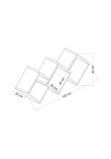Bmdekor Duvar Rafı Venüs Antrasit