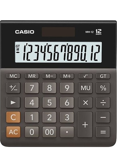 Casio MH-12-BK Masaüstü 12 Hane Hesap Makinesi