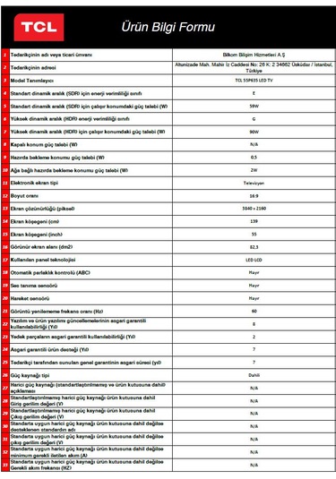 TCL 55P635 55" 4K Ultra HD Google Smart LED TV