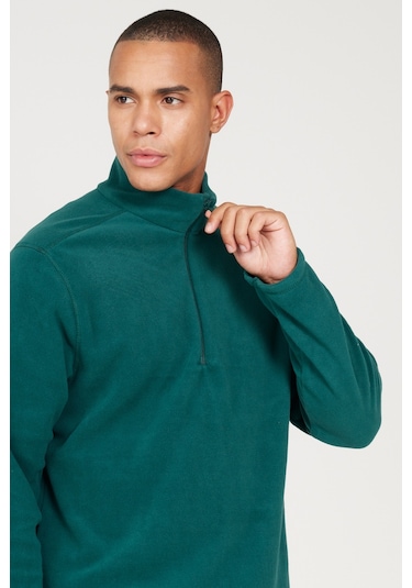 AC&Co / Altınyıldız Classics Anti-Pilling Tüylenme Yapmayan Bato Yaka Erkek Polar Sweatshirt 4a5221100016yslxl Yeşil