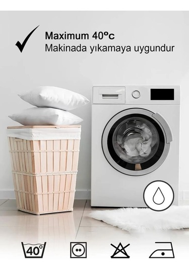 Mikrofiber Yastık 800 Gr. 50x70 Polyester Elyaf Dolgulu Hijyenik