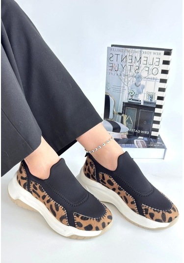 Kendy Leopar Nubuk Spor Ayakkabı Siyah5