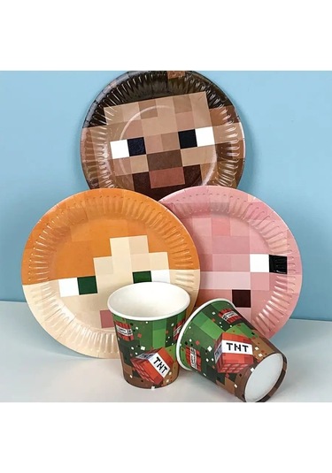 Davajdarit' Partiler İçin Minecraft Belirsiz Mutfak Eşyaları 151055273 100 adet