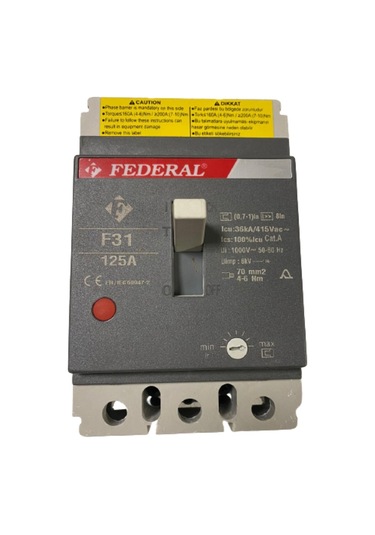Federal F31 125A Ayar Sahalı Kompakt Şalter