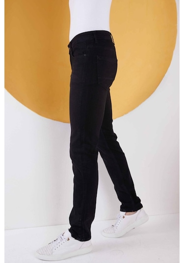 Vikings Jean Siyah Kot Pantolon Siyah