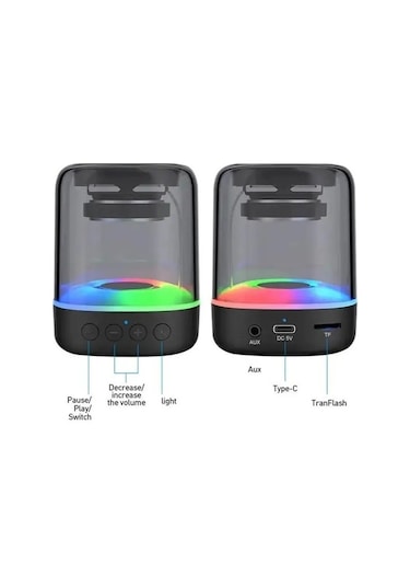 Concord E3052 Rgb Ledli Bluetooth Hoparlör