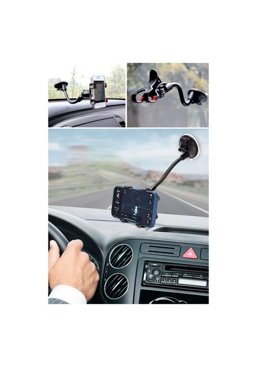 Buffer Akrobat Cama Sabitlenen Güçlü Vakumlu 360 Derece Dönen Tüm Modellere Uyan Oto Telefon Tutucu -m11