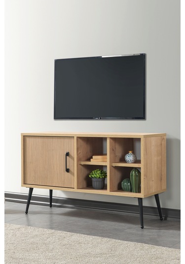 3110 Şile Metal Ayaklı Metal Kulplu 100 Cm Tv Ünitesi - Yunus Safir Yunus - Safir