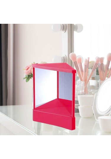 Suntek Geri Dönmeyen Ayna Kozmetik Aynası L-pembe-Kırmızı