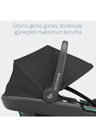Maxi-Cosi Coral 360 Dönebilir 2'si Bir Arada Modüler Ana Kucağı ve Oto Koltuğu Essential Black
