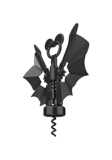 Kanatlı Yarasa Şarap Açacağı, 2'si 1 Arada Şarap Ve Bira Açacağı, Şişe Açacağı Siyah