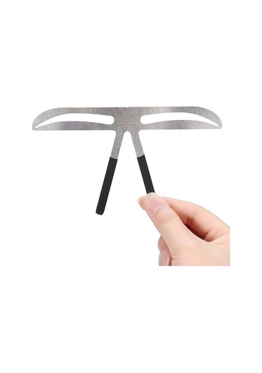 Stil 1 Paslanmaz Çelik Kaş Şablonları Kalıcı Kaş Cetveli Kaş Cetveli Ölçüm Aracı Şekil Şablonu Diğer