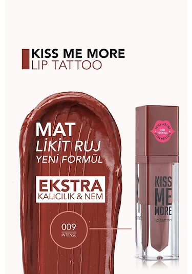 Flormar Uzun Süre Kalıcı Mat Ruj - Kiss Me More-009 Intense-8682536040808