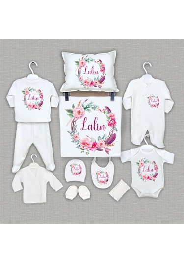 Bebeqon Bbqn1044 İsme Özel 11'li Organik Hastane Çıkışı Çok Renkli