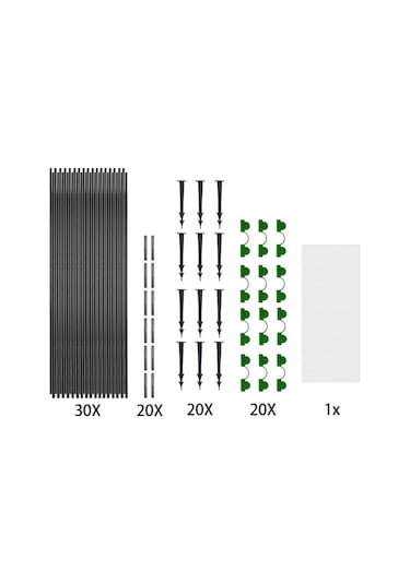 Bahçe Kemeri Böcek Mesh Seti Esnek Gerilebilir Bitkiler Koruma Ağı, Boyut:netsiz 30 Adet