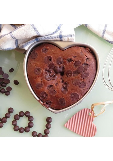 İnç Kalp Şeklinde Kek Kalıbı, Alüminyum Kalp Kek Kalıbı Gümüş