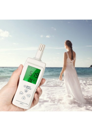 Springsun Taşınabilir Nem/sıcaklık Ölçer - Maks/min Değer & Lcd Ekran