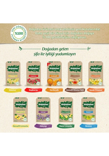 Doğadan Ada Çayı Bitki Poşet Çay 20'li 50 G
