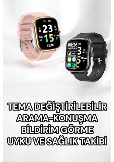 Titreşimli, Sağlık Takipli, Yeni Nesil Akıllı Saat 400mah Batarya Kapasiteli