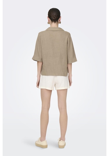 Onltokyo Lıfe Ss Lınen Bl Shırt Pnt Noos Kahverengi Renk