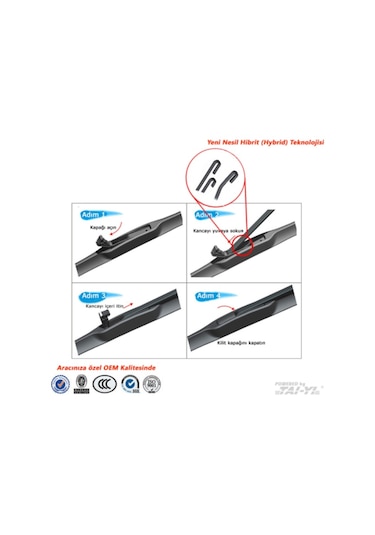 Peugeot 206+ Plus Silecek 2010-2012 650 MM/400 MM