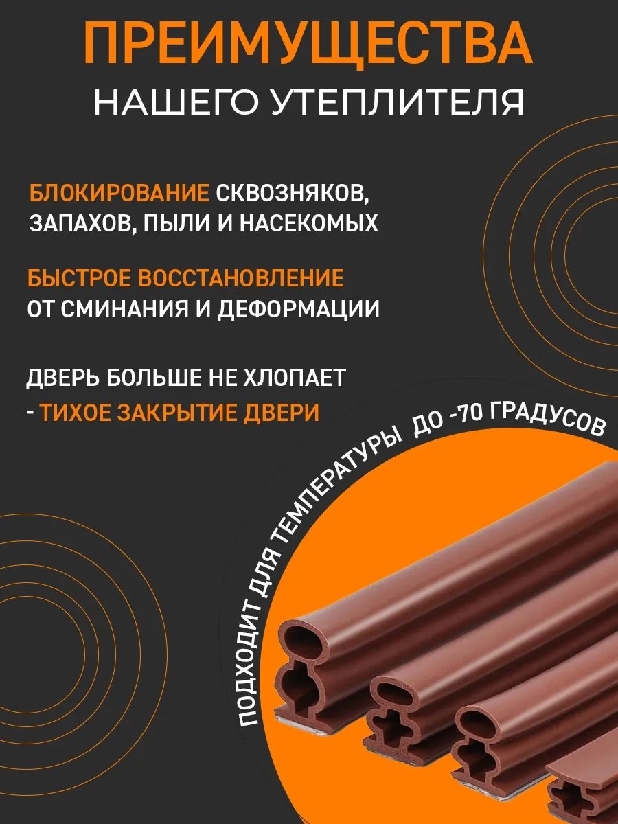 Etonado Kapılar İçin Kendinden Yapışkanlı Sızdırmazlık Contası 10x15mm 317768063 6 M