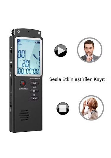 Ultratekno Kb40 32 Gb Premium Led Büyük Ekranlı Profesyonel Ses Kayıt Cihazı Okul Ders Not,toplantı Röportaj