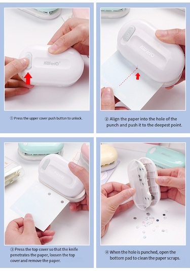 Aubyhe 99a3 3 Delikli Delici - 28.5mm Aralık, 5 Yaprak 80g Kapasitesi, 7mm Giriş Derinliği, Ölçü Skalalı Abs-demir, El Defteri Ve El İşleri İçin Yeşil Yeşil