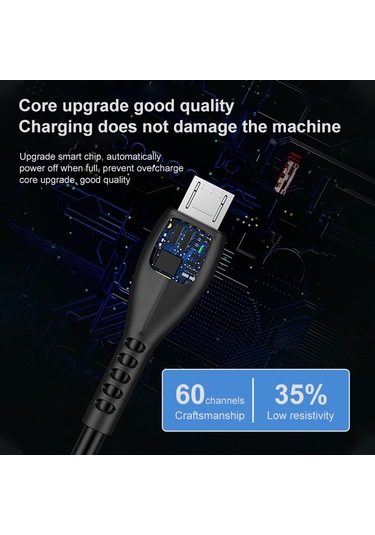 Awei Cl-115m 1m 2.4a Usb İle Mikro Usb Şarj Kablosu